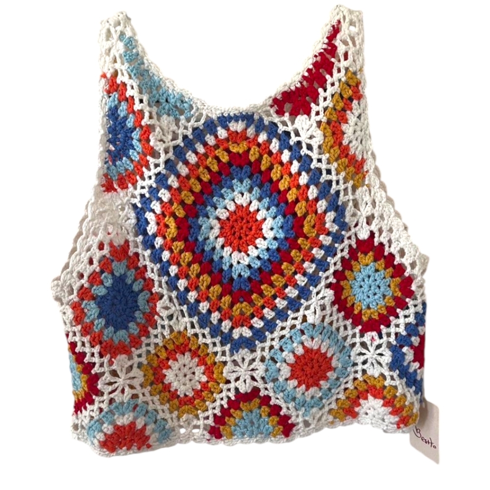 Altar'd State Crochet Cropped Tank NEW with Tags SZ Med / Large - Picture 4 of 7
